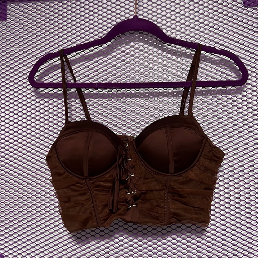Brown crop top